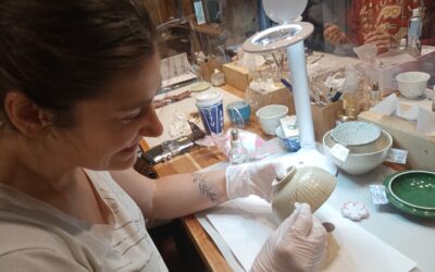 Les étapes de la réparation traditionelle en Kintsugi